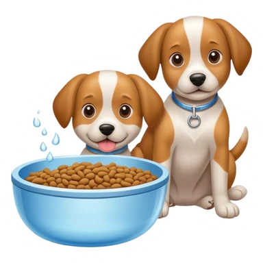 Dog food and water  sticker