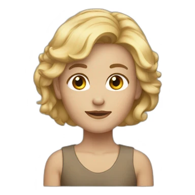 white 53 years brown blonde hair sticker