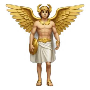 Hermes mythologic god with sandals wings sticker