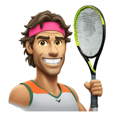 Rafael Nadal con una banda en la cabeza sticker