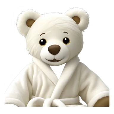Jellycat Bartholomew White bathrobe Bear sticker