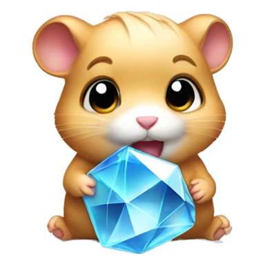 A hamster holding youtube diamond award sticker