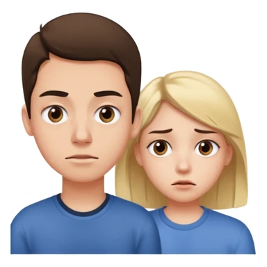 Indifference - lack of interest, concern, or sympathy - teenager rolling eyes with parent in the disance behind them sticker