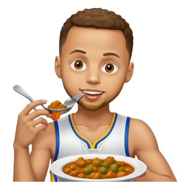 Steph curry eating curry sticker