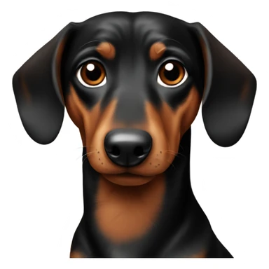 daschund black and brown sticker