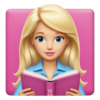 barbie reading huge philosophy book sticker