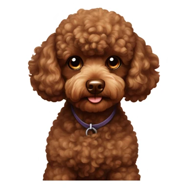 Dark a brown toy poodle reputation era and a light brown toy poodle sticker