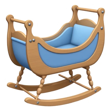 baby cradle blue sticker
