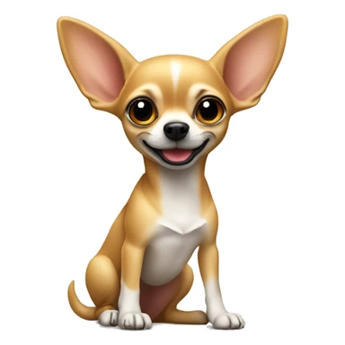 Un Chihuahua montado en una jirafa  sticker