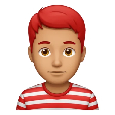 Men with red Striped Shirt not t shirt sticker