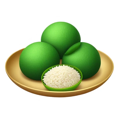 chinese green rice balls sticker