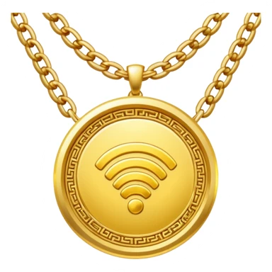 Gold wifi money chain sticker