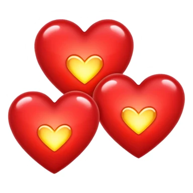 Red hearts glimmering lights  sticker