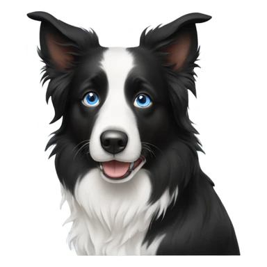 Border collie with one partially blue eye  sticker