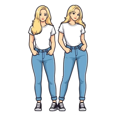 Take out the man in middle  Two people together, a 35 year-old tall muscular man with brown hair and a shorter blonde woman long hair also very good shape getting married next month. I don’t want them in wedding garb jeans and a T-shirt that show off their bodies would be best. sticker