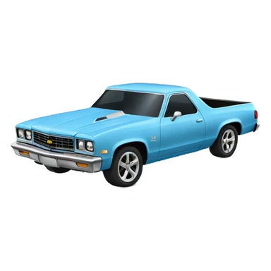 Light blue el Camino  sticker