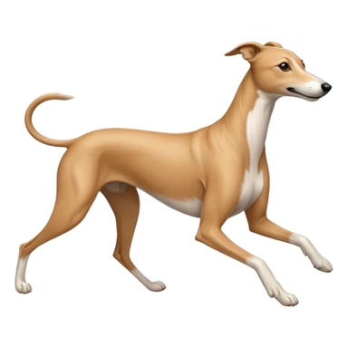 Greyhound running linear sticker