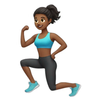 woman workout sticker