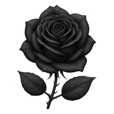 black rose, without green leaves, just flower sticker