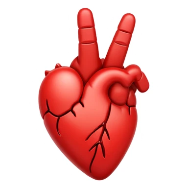 Heart with middle finger only sticker