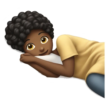 A little black-haired girl who loves coffee, studies hard, is in love with a boy, is clean, and loves to sleep. sticker