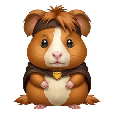 Guinea pig with costume sticker