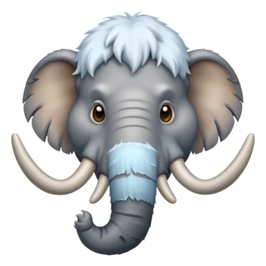 a Mammoth, half body, cute, Ice Age sticker