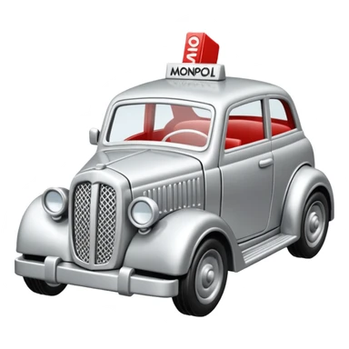 metal car toy in monopoly sticker