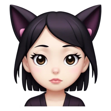 Kuromi giving side eye sticker