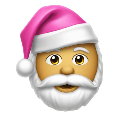 pink santa hat sticker