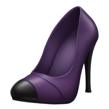 Realistic pair of plum purple and black closed toe heels sticker