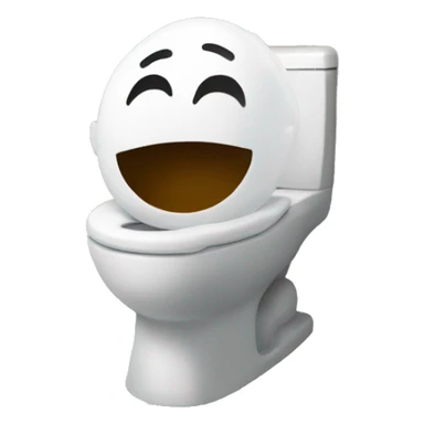 a person in a toilet thats smiling with his head out the toilet sticker