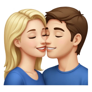 young people kissing  sticker