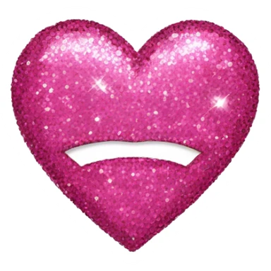 Cœur avec paillettes rose  sticker
