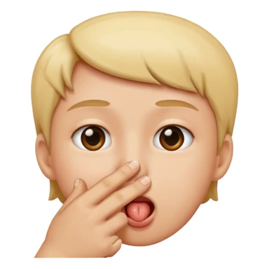 Sucking finger sticker