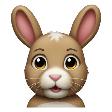 Bunny rabbit teddy sticker
