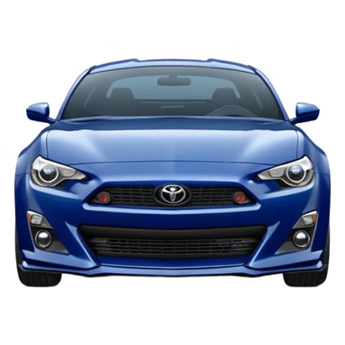 Sexy glossy dark blue 2025 Toyota 86 styled like 65 mustang sticker