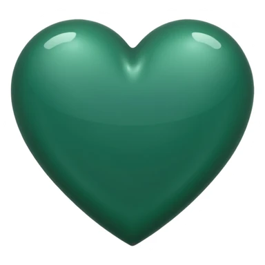 koyu yeşil kalp sticker