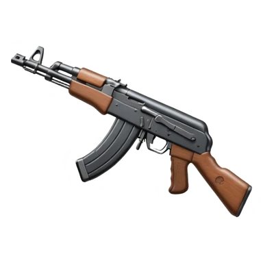 Ak 47 gun emoji in realestic and tilt it with some angle look more realestic like real gun sticker