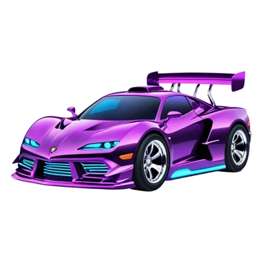 Extravagant luxury car tuned by MTV's Pimp My Ride crew, featuring neon lights under the chassis, nitro parts and chrome rims sticker