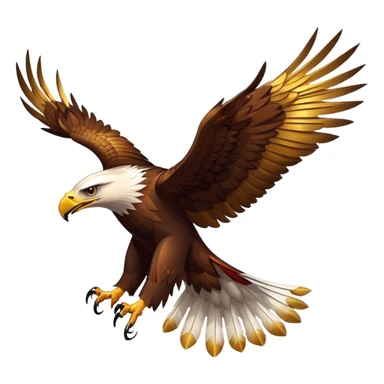 Golden eagle with razor and gold wings, Red Rising sticker