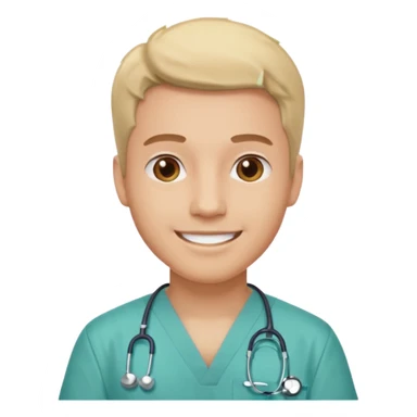 men doctor with scrub sticker