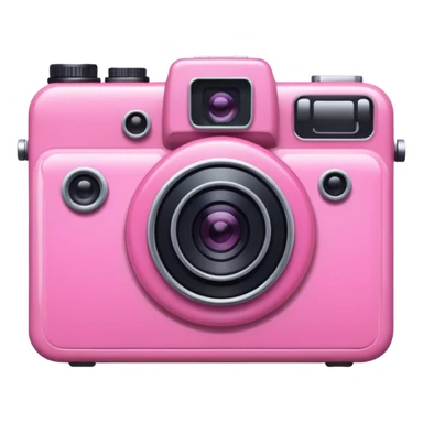 pink photocamera sticker