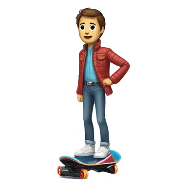 marty mcfly on a hoverboard sticker