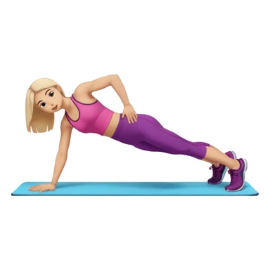 girl is doing plank sticker