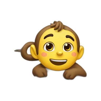 squeezie sur un arbre avec un singe sticker