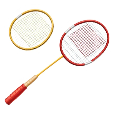 badminton racket and shuttlecock sticker