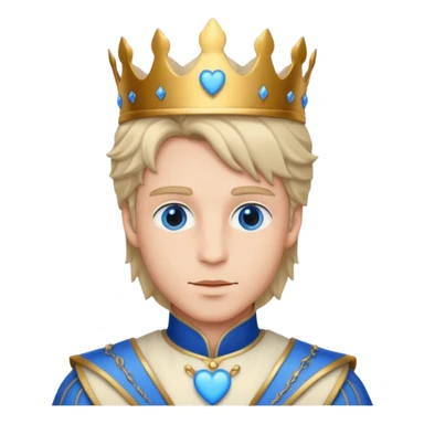 Principe con ojos de corazón azul sticker