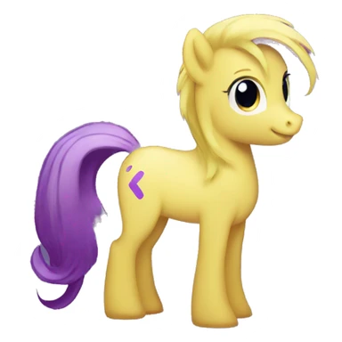 My little pony with yellow hair and a purple tail sticker