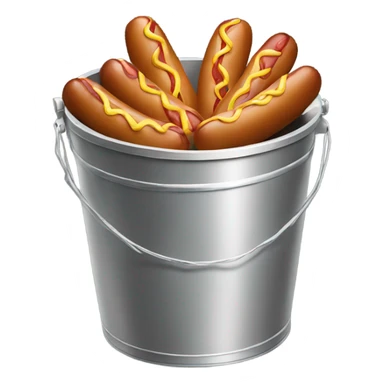 Bucket with hotdogs in it sticker